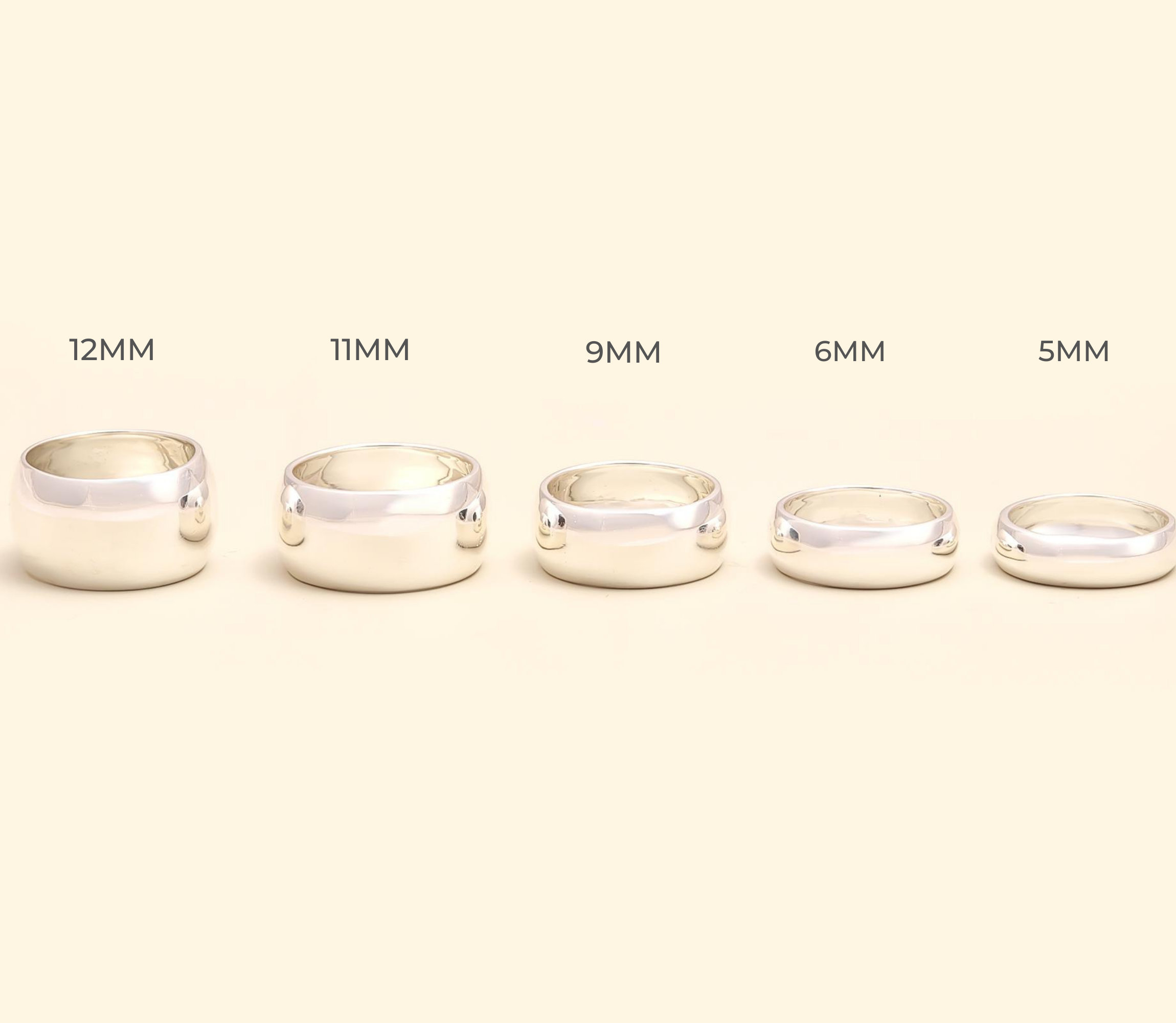 The Sterling Mirror: Wide Silver Cigar Band Ring