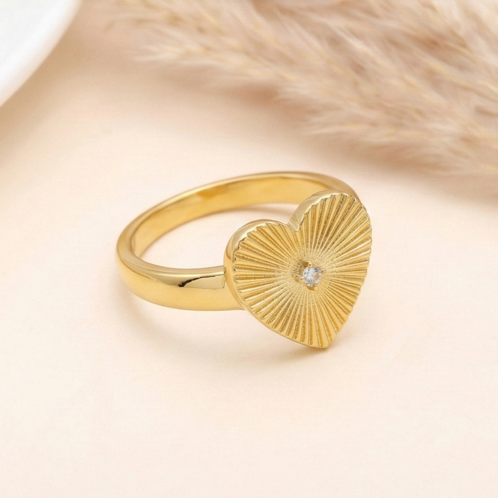 The Radiant Heart: Sunburst Gold 4-Piece Jewelry Gift Set