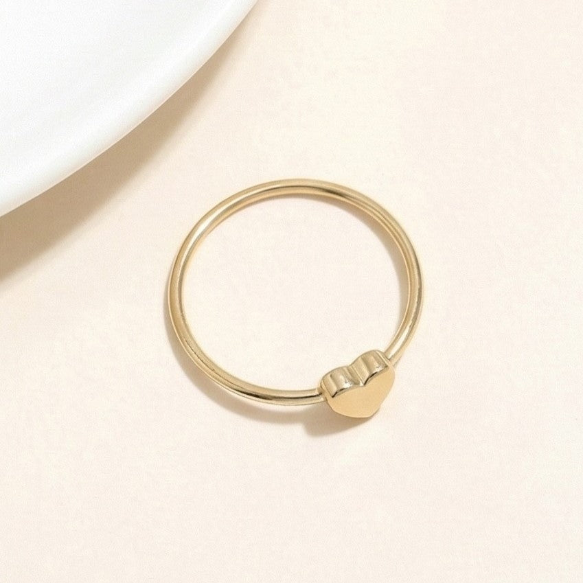 The Little Love: Dainty Puff Heart Ring