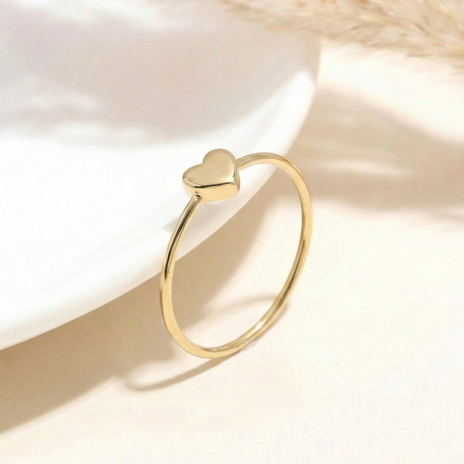 The Little Love: Dainty Puff Heart Ring