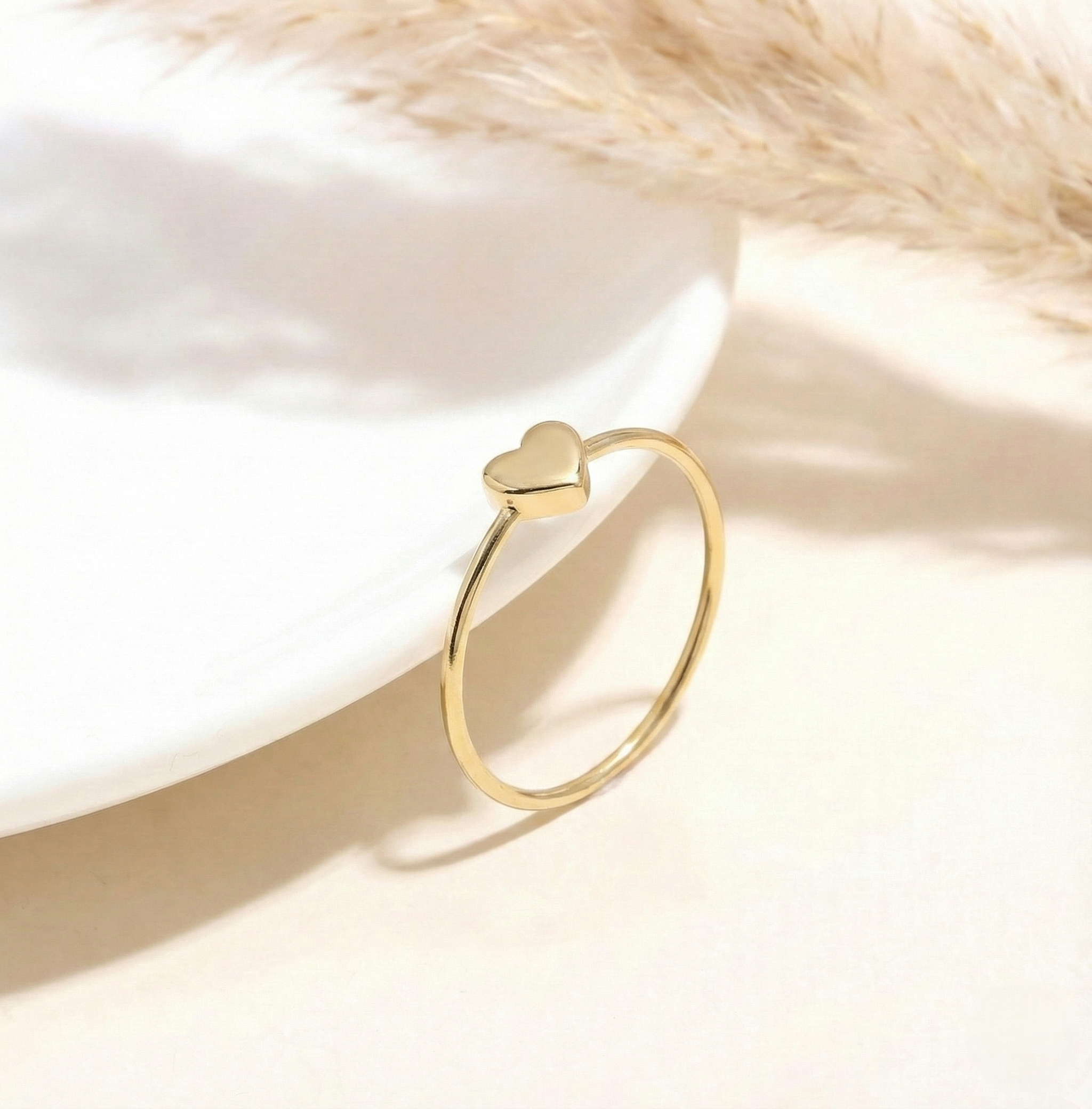The Little Love: Dainty Puff Heart Ring