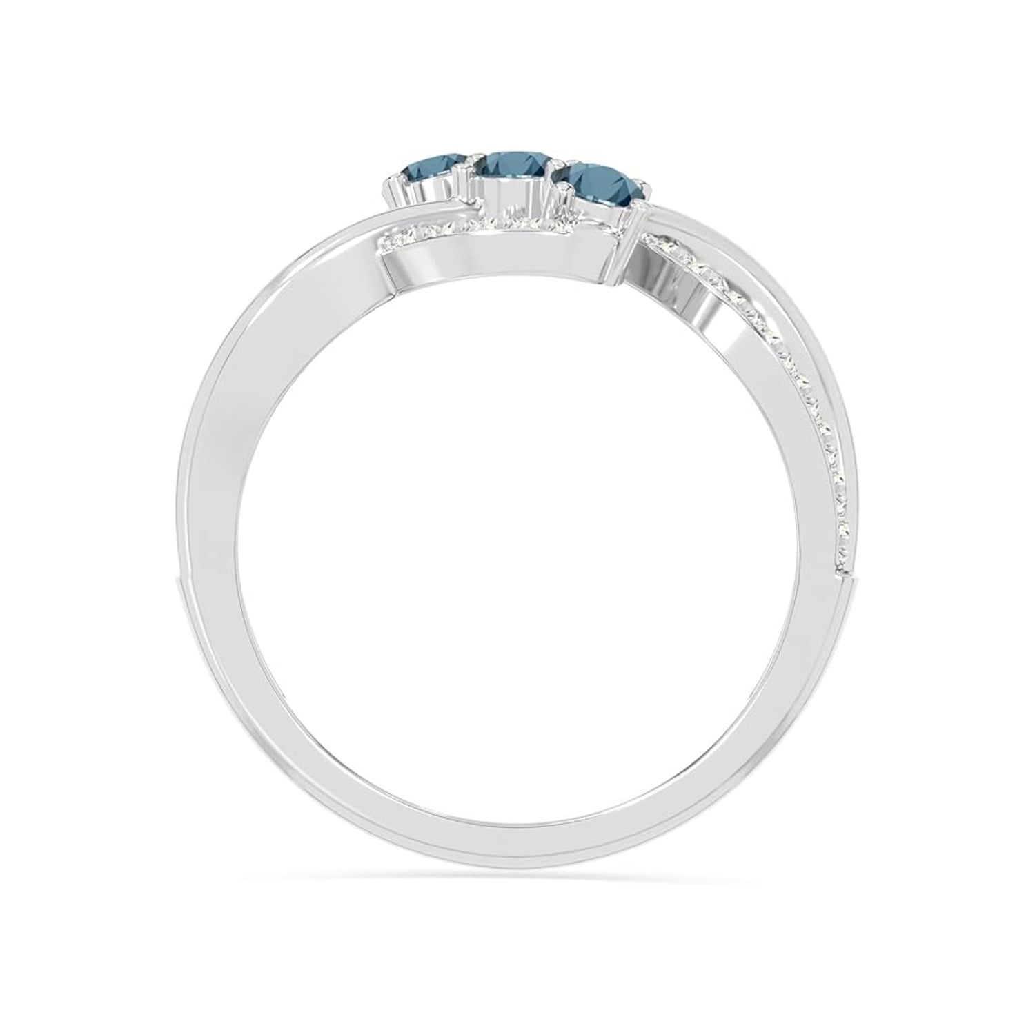 The Deep Blue Flow: London BT & Moissanite Infinity Ring