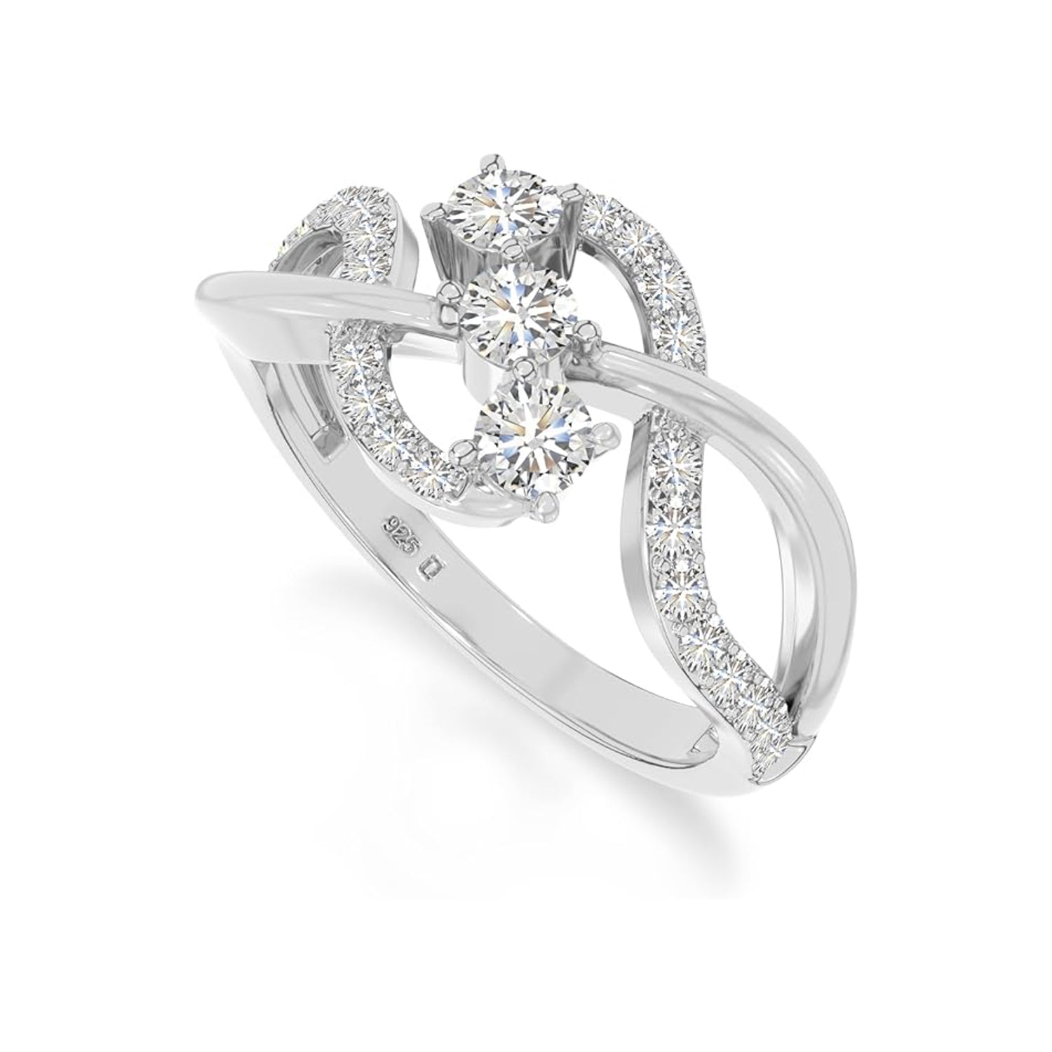 The Deep Blue Flow: London BT & Moissanite Infinity Ring