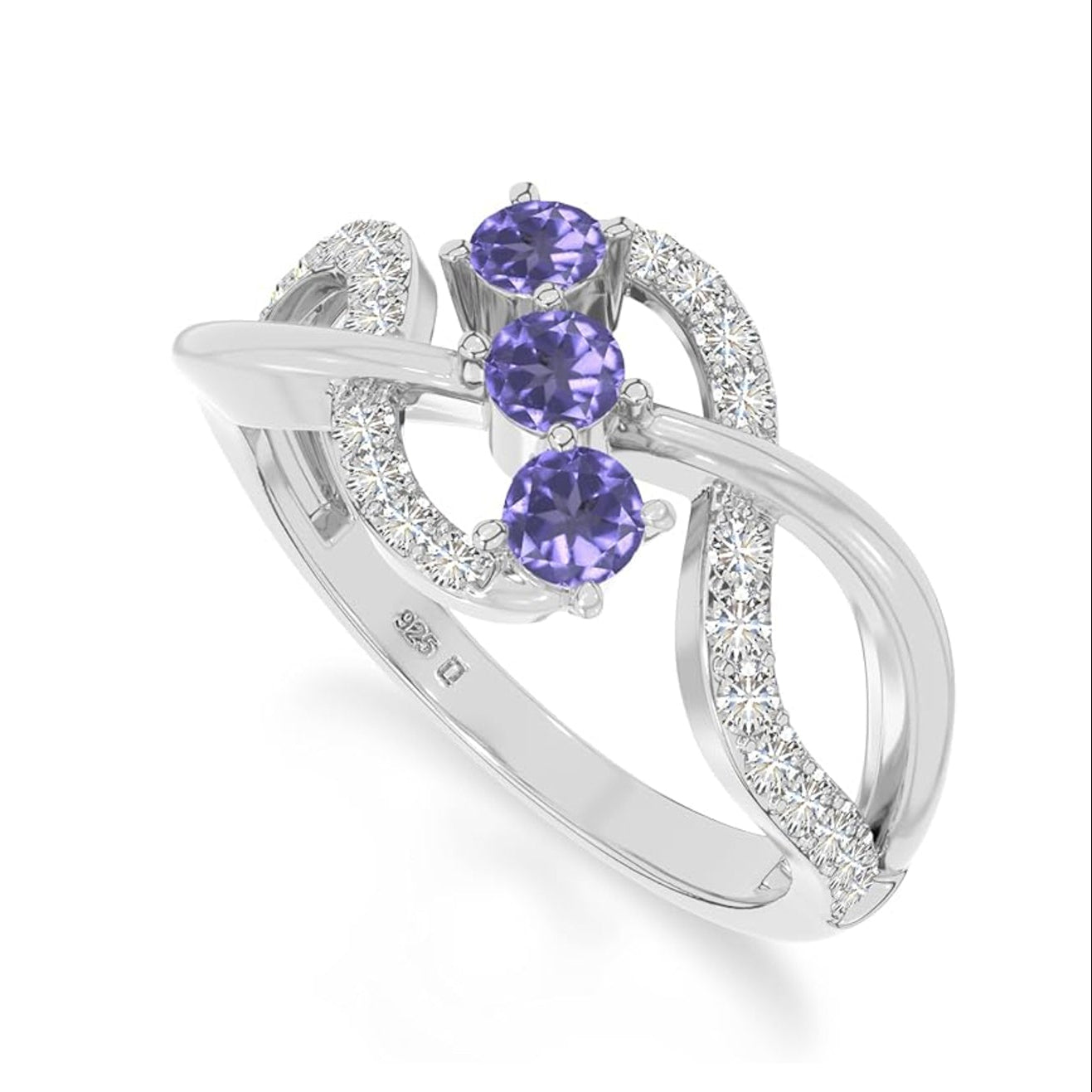 The Deep Blue Flow: London BT & Moissanite Infinity Ring