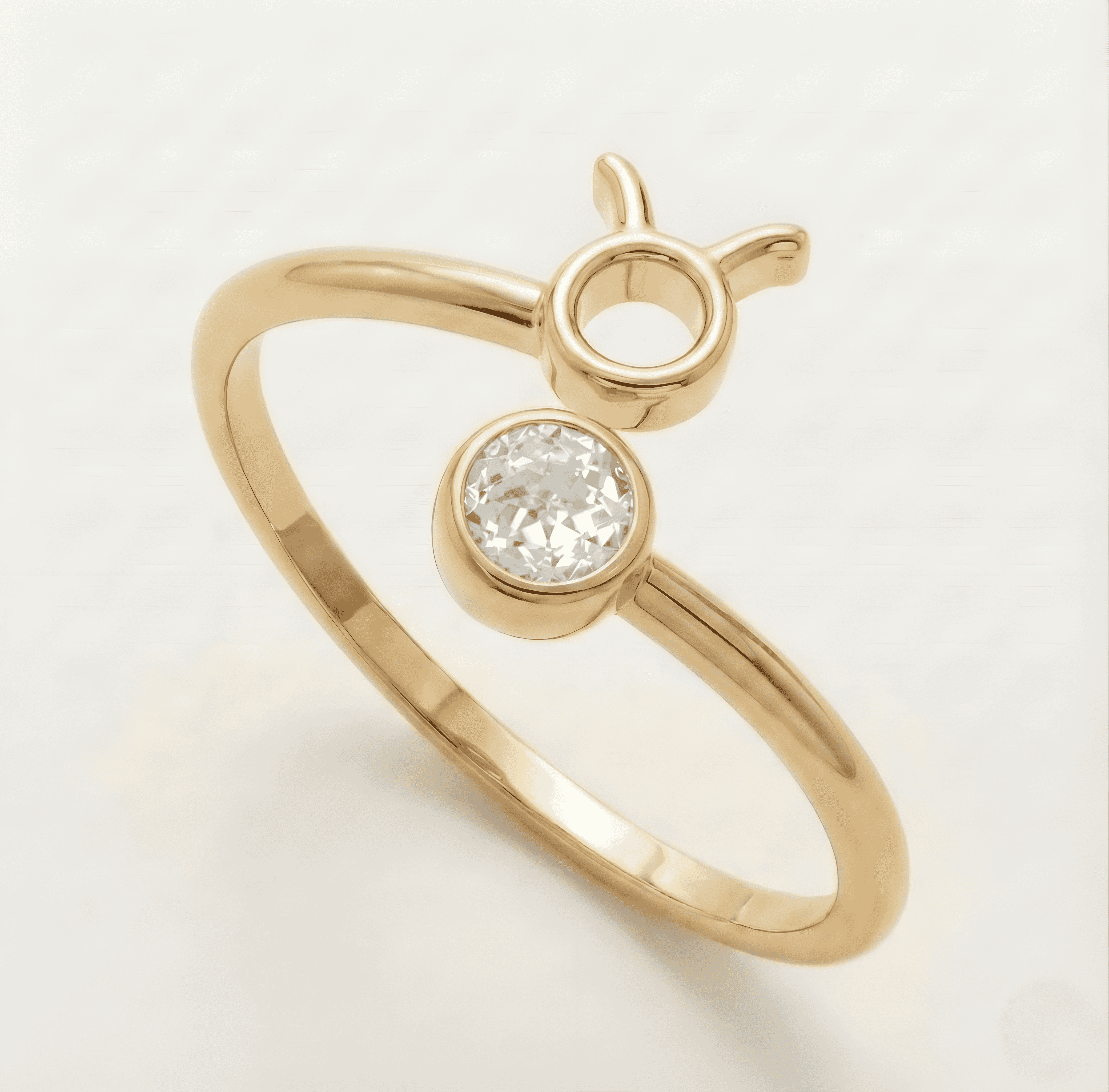 The Celestial Sign: Zodiac Birthstone Open Ring