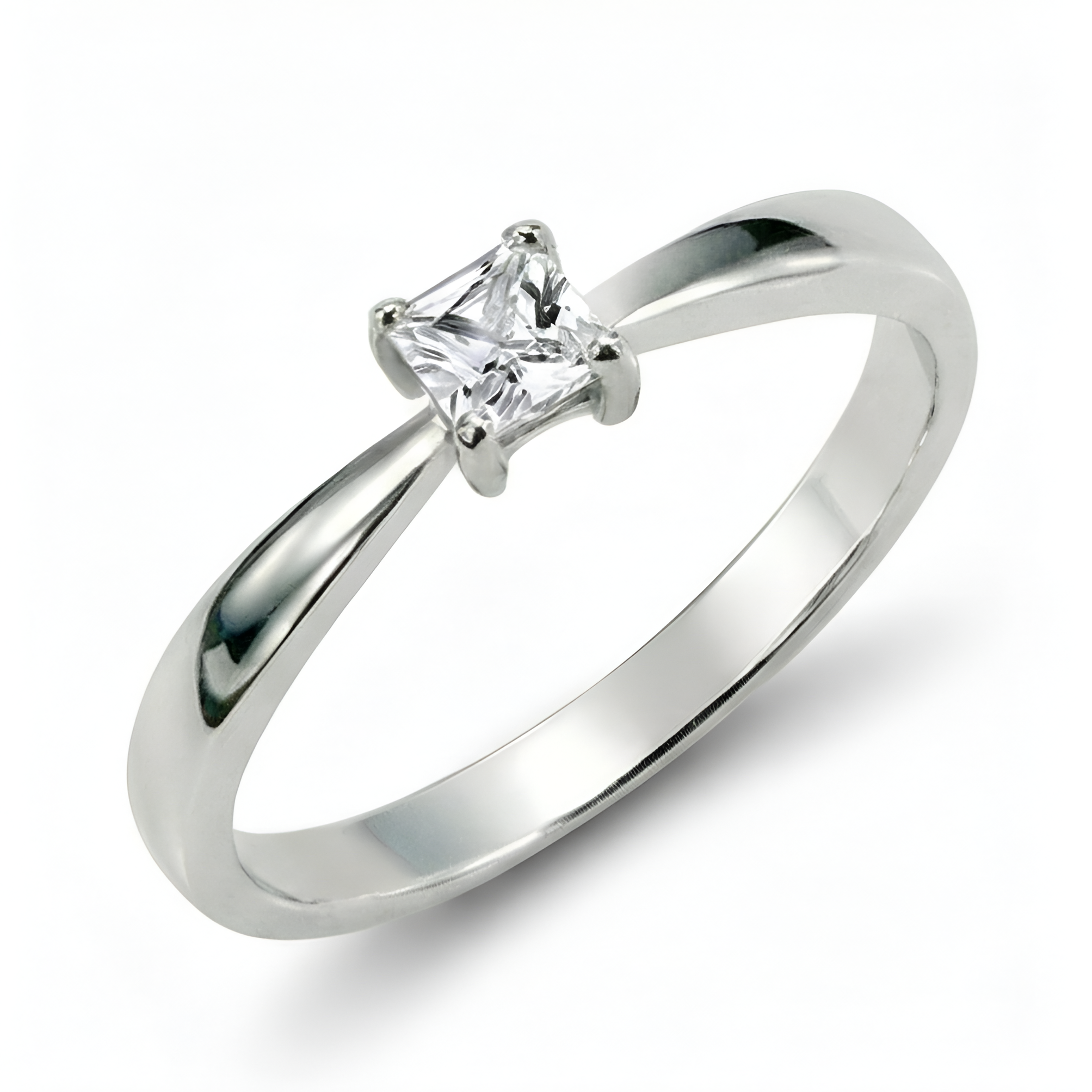 The Modern Grace: Moissanite Solitaire Ring