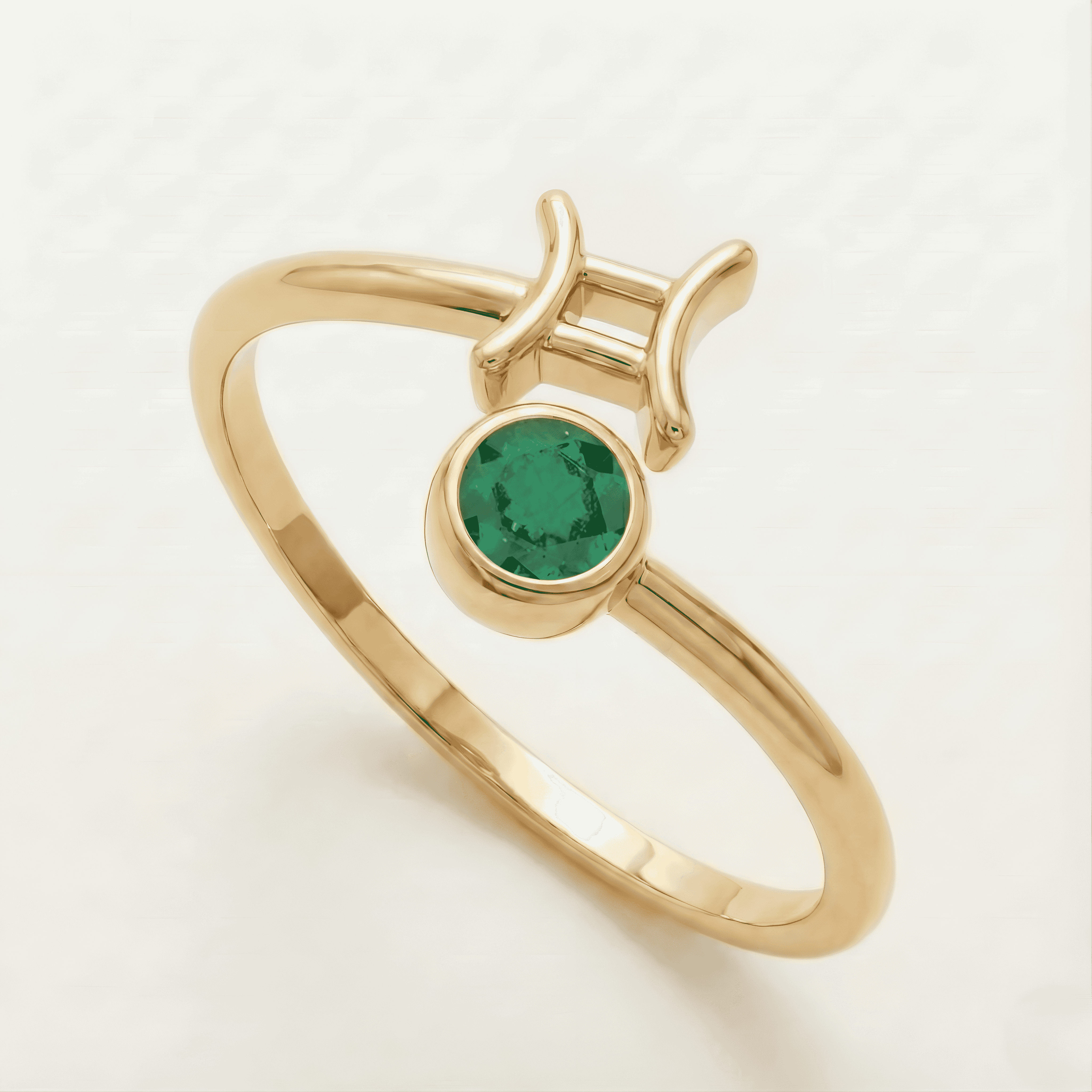 The Celestial Sign: Zodiac Birthstone Open Ring